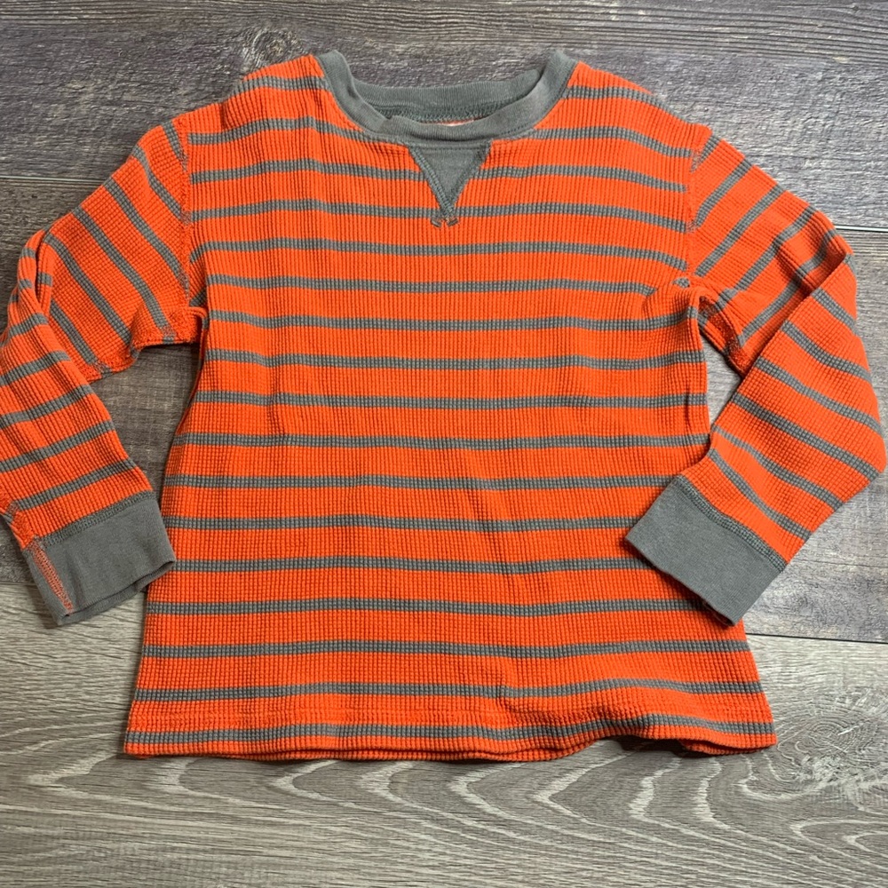 Hanna Andersson striped thermal shirt, Sz 5.